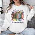 Everyone Is Welcome Here Floral Book LGBT Pride Equality Unisex Sweatshirt
