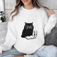 First Of All I’m A Delight Cute Cat Books Coffee Humor Unisex Sweatshirt