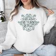 Floral “Read Return Repeat” Book Lovers Readers Librarians Unisex Sweatshirt