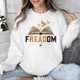 Freadom Anti Banned Books Lovers Reading Librarian Bookworm Unisex Sweatshirt
