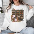Ghost Reading Book Cat Lover Halloween Reading Enthusiast Unisex Sweatshirt