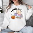 Ghost Reading Halloween Women Teacher Book Lover Unisex Sweatshirt