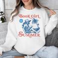 Girl Reading Book Summer Beach Vacation For Book Lover Unisex Sweatshirt