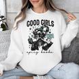 Good Girls Read Spicy Skeleton Book Club Unisex Sweatshirt