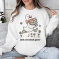 Goose With Books Cute Bookworm Reader Unisex Sweatshirt