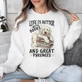 Great Pyrenees Dog Breed Life Is Better With Books And Great Unisex Sweatshirt