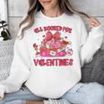 Groovy All Booked For Valentines Books Pink Coquette Bow Unisex Sweatshirt