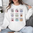 Halloween Ghosts Reading Books Pattern Spooky Kawaii Anime Unisex Sweatshirt