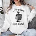 Halloween Skeleton Pun Book Lover Library Joke Unisex Sweatshirt