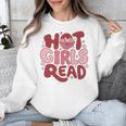 Hot Girls Read Book Lover Feminist Reader Premium Tri-Blend Unisex Sweatshirt