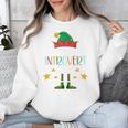 The Introvert Elf Christmas Family Matching Fun Xmas Top Unisex Sweatshirt