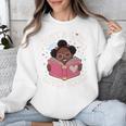 Just A Girl Who Loves Books Cute African American Afro Unisex Sweatshirt