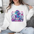 Just A Girl Who Loves Dragons And Books Cute Dragon Reading Premium Tri-Blend Unisex Sweatshirt