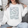 Just One More Chapter Blue Book Lover Reading Quote Unisex Sweatshirt