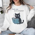 Just One More Chapter Bookworm Cat Book Lover Unisex Sweatshirt