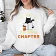 Just One More Chapter Fun Cat Coffee Reading Book Premium Tri-Blend Unisex Sweatshirt