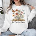 Just One More Chapter Open Book Flowers Unisex Sweatshirt