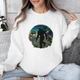 Just Me And My Yeti Retro Sunset Mountain Hiking Introvert Unisex Sweatshirt Just Me And My Yeti Retro Sunset Mountain Hiking Introvert Unisex Sweatshirt