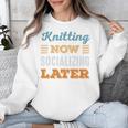 Knitting Now Minimal Socializing Introvert Vintage Unisex Sweatshirt Knitting Now Minimal Socializing Introvert Vintage Unisex Sweatshirt
