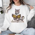 Life Is Better With Cats Coffee Books Cat Reading Book Unisex Sweatshirt Life Is Better With Cats Coffee Books Cat Reading Book Unisex Sweatshirt
