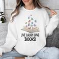 Live Laugh & Love Books Reading Butterfly Book Lover Bookish Premium Unisex Sweatshirt Live Laugh & Love Books Reading Butterfly Book Lover Bookish Premium Unisex Sweatshirt