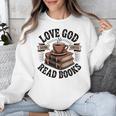 Love God Drink Coffee Read Books – Vintage Spiritual Reading Unisex Sweatshirt