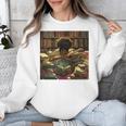 Melanin Afro Women Educated Reading Book History Girls Unisex Sweatshirt Melanin Afro Women Educated Reading Book History Girls Unisex Sweatshirt