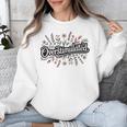 Overstimulated – Introvert Floral Saying Unisex Sweatshirt