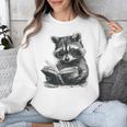 Raccoon With Book Cute Raccoons Reading Books Unisex Sweatshirt Raccoon With Book Cute Raccoons Reading Books Unisex Sweatshirt