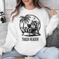 Raccoon Reading Books Summer Humor Trash Reader Unisex Sweatshirt