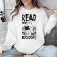 Read More Books Ghost Halloween Reading Teacher Literacy Unisex Sweatshirt Read More Books Ghost Halloween Reading Teacher Literacy Unisex Sweatshirt