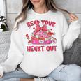 Read Your Heart Out Teacher Valentine Reading Book Lover Unisex Sweatshirt
