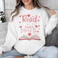 Read Your Heart Out Teacher Valentines Day Reading Book Love Premium Tri-Blend Unisex Sweatshirt