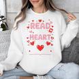Read Your Heart Out Valentine Reading Book Lover Teacher Premium Tri-Blend Unisex Sweatshirt
