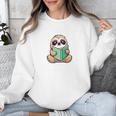 I Read Past My Bedtime Reading Sloth Book Lover Unisex Sweatshirt