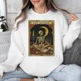 The Reader Tarot Card Book Lover Skeleton Art Goth Style Unisex Sweatshirt The Reader Tarot Card Book Lover Skeleton Art Goth Style Unisex Sweatshirt