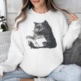 Reading Cat Cat Book Lover Unisex Sweatshirt