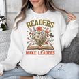 Reading Squad Book Lover Bookish Floral Readers Make Leaders Unisex Sweatshirt Reading Squad Book Lover Bookish Floral Readers Make Leaders Unisex Sweatshirt