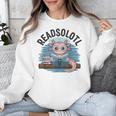 Readsolotl Book Lover Reading Axolotl Kids Reader Unisex Sweatshirt