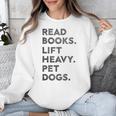 Retro Gym Book Lover Read Books Lift Heavy Pet Dogs Unisex Sweatshirt Retro Gym Book Lover Read Books Lift Heavy Pet Dogs Unisex Sweatshirt
