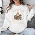 Retro North Pole Reading Club Hot Cocoa Book Lovers Xmas Unisex Sweatshirt Retro North Pole Reading Club Hot Cocoa Book Lovers Xmas Unisex Sweatshirt