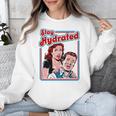 Retro Vampire Book Cover Style Stay Hydrated Halloween Unisex Sweatshirt