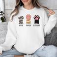 Rock Paper Scissors Hand Game Cute Paw Cat Introvert Unisex Sweatshirt Rock Paper Scissors Hand Game Cute Paw Cat Introvert Unisex Sweatshirt