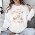 I Run ON HOT Tea & Books Reader Reading Meme Unisex Sweatshirt