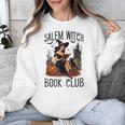 Salem Witch Book Club Bookish Retro Halloween Cat Unisex Sweatshirt
