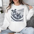 Schnauzer Hammock Reading Book Schnauzer Glasses Unisex Sweatshirt