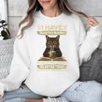 i Have Selective Hearing Cat Coffee Books Retro Unisex Sweatshirt