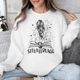 Sexy STFUATTDLAGG Hot Woman Reading Spicy Good Book Love Unisex Sweatshirt