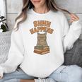 SHHH Happens Librarian Cat Books Library Unisex Sweatshirt SHHH Happens Librarian Cat Books Library Unisex Sweatshirt