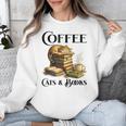 Sleeping Cat And Books With Coffee Lover Unisex Sweatshirt Sleeping Cat And Books With Coffee Lover Unisex Sweatshirt